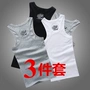 Mùa hè vest nam màu rắn Slim Hàn Quốc phiên bản của sinh viên đàn hồi vest vai thể thao mồ hôi vest 9 9.9 áo thun nam thể thao