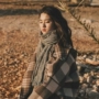 Khăn quàng nữ mùa đông dày lên cho học sinh Hàn Quốc khăn choàng đan hoang dã dài để tăng chiếc khăn ấm áp cho nam Anh khăn cổ phượt