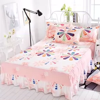 Khăn trải giường kiểu giường ga trải giường 1,5 m 笠 công chúa gió trẻ em đơn mảnh phiên bản Hàn Quốc 1,2 m bảo vệ bé trai 1. váy giường