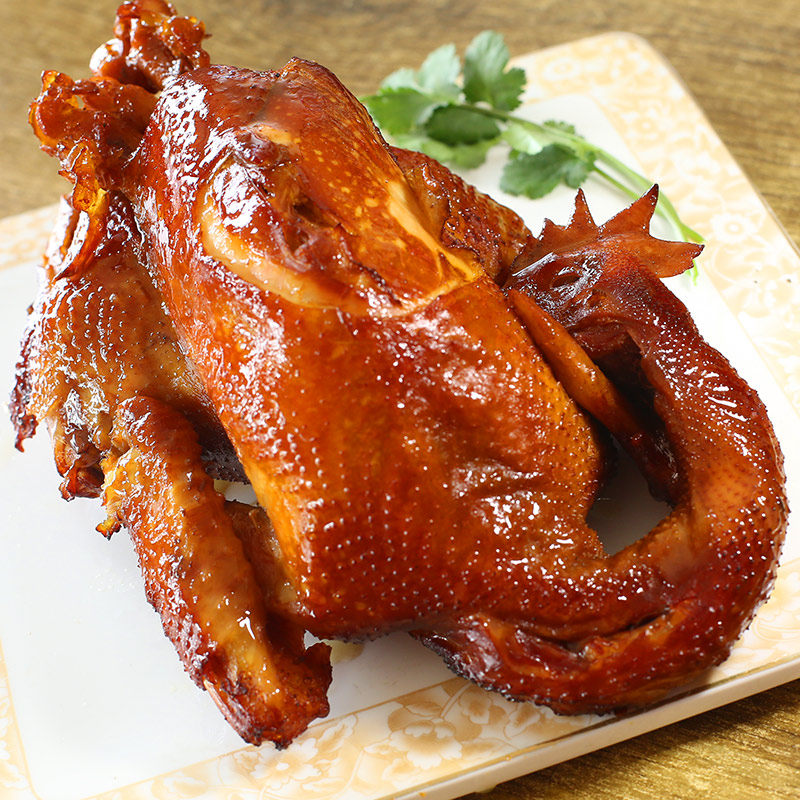 内蒙古卓资山熏鸡烧鸡熟食卤味传统工艺熏烤鸡散养土鸡即食900克