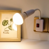 Настольная лампа для кровати, энергосберегающий штекер, светодиодная лампочка, переключатель, креативный ночник, цоколь, фонарь, подставка для лампы, с винтовым цоколем
