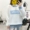 Nữ sinh trung học cộng với quần áo cashmere Học sinh trung học mùa thu đông dày áo khoác đầu giả hai mảnh dài của nữ sinh - Áo len