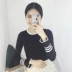 Áo dệt kim nữ dài tay phần mỏng mùa thu 2018 mới dành cho sinh viên Hàn Quốc áo len mỏng lửng trùm đầu áo cardigan nữ mỏng Đan Cardigan