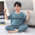 Đồ ngủ trẻ em phương thức mỏng băng lụa bé trai quần áo mùa hè rộng rãi cotton vừa và lớn bé trai điều hòa nhiệt độ quần áo ở nhà phù hợp với Phù hợp với trẻ em