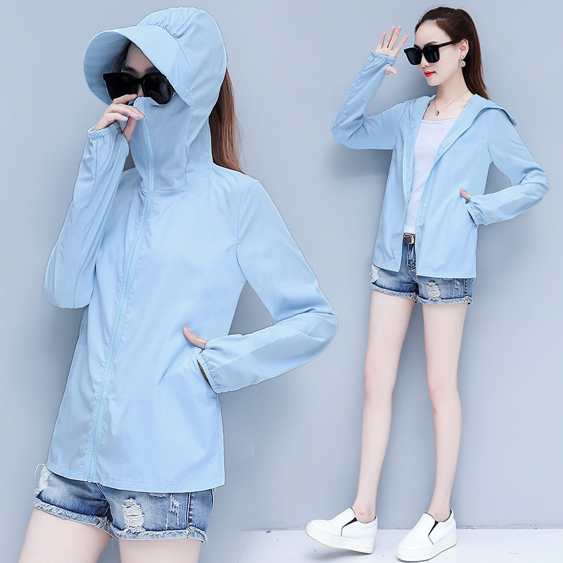 2018 new sun bảo vệ quần áo nữ chống uv đoạn ngắn hoang dã ngoài trời mùa hè quần áo chống nắng mỏng áo kem chống nắng áo sơ mi