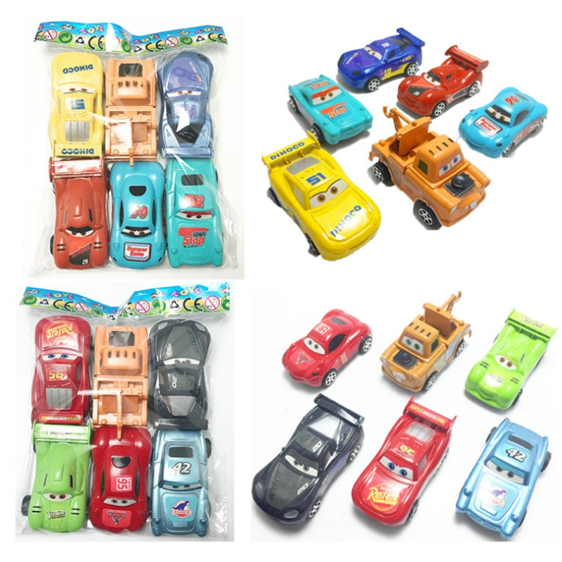 Trang trí bánh sinh nhật 6 Mini Pull Back Cars Story McKun Trang trí Đồ chơi cho trẻ em - Trang trí nội thất