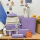 Сиреневый комплект, подвеска, с медвежатами