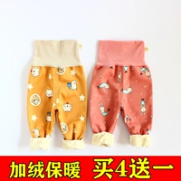 Детский бандаж пупочный, штаны подходит для мужчин и женщин, флисовые детские леггинсы, удерживающее тепло термобелье, высокая талия, увеличенная толщина