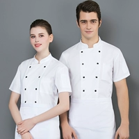 Белый фартук, короткий рукав