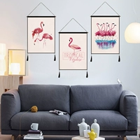 Bắc âu trang trí tấm thảm sofa meter hộp bìa vải cotton linen art painting living room nền tường ins treo vải thảm treo tường cute