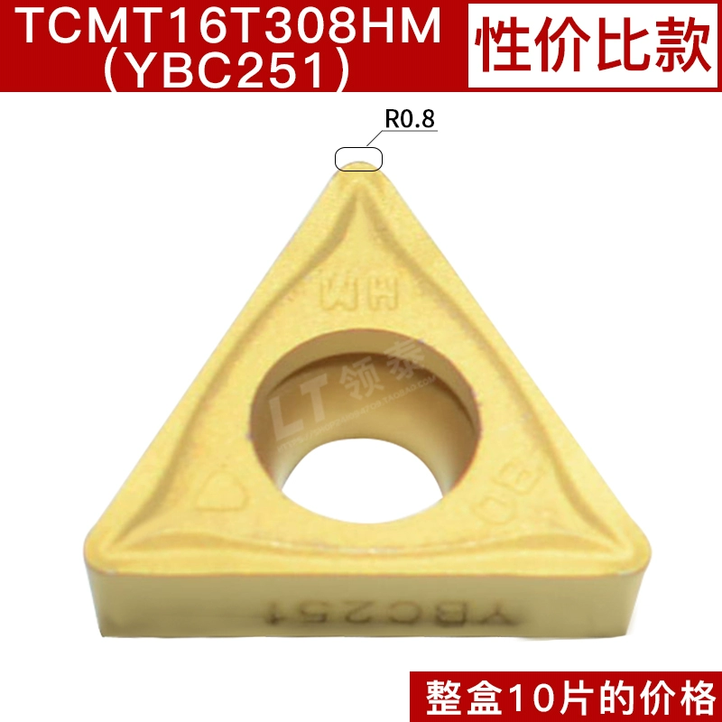 CNC Blade Hợp kim thép không gỉ hình tam giác lỗ bên trong Lưỡi dao TCMT110204/16T304 dao khắc gỗ cnc Dao CNC