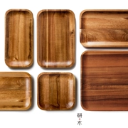 Nhật bản pallet gỗ gỗ Keo gỗ hình chữ nhật rắn tấm món ăn cup tray vòng pastry trái cây tấm tấm