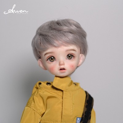 taobao agent [AWEN] BJD wig Milk silk male short hair 6 points, soft fake hair six -point elastic hair network