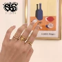 [EOS STUDIO] Nhẫn vàng 18k mạ vàng tùy chỉnh được sản xuất tại Châu Âu và Hoa tre cổ điển mặc phụ nữ thời trang nhẫn nam vàng 18k