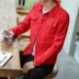 Của nam giới 2017 mới mùa thu denim áo khoác mùa xuân và mùa thu Hàn Quốc phiên bản của xu hướng áo khoác thanh niên người đàn ông giản dị của quần áo áo khoác blazer nam Áo khoác