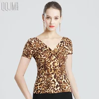 Леопардовый желтый короткий рукав