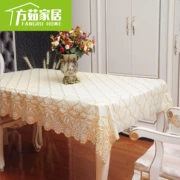 Khăn trải bàn không thấm nước ren bàn dùng một lần bằng vải nhựa Khăn trải bàn kiểu châu Âu PVC bàn cà phê mat mềm kính tròn khăn trải bàn