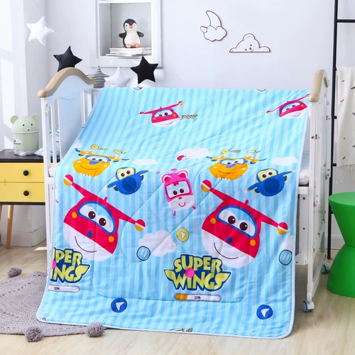 Летнее хлопковое мультяшное детское прохладное одеяло для детского сада для сна, можно стирать