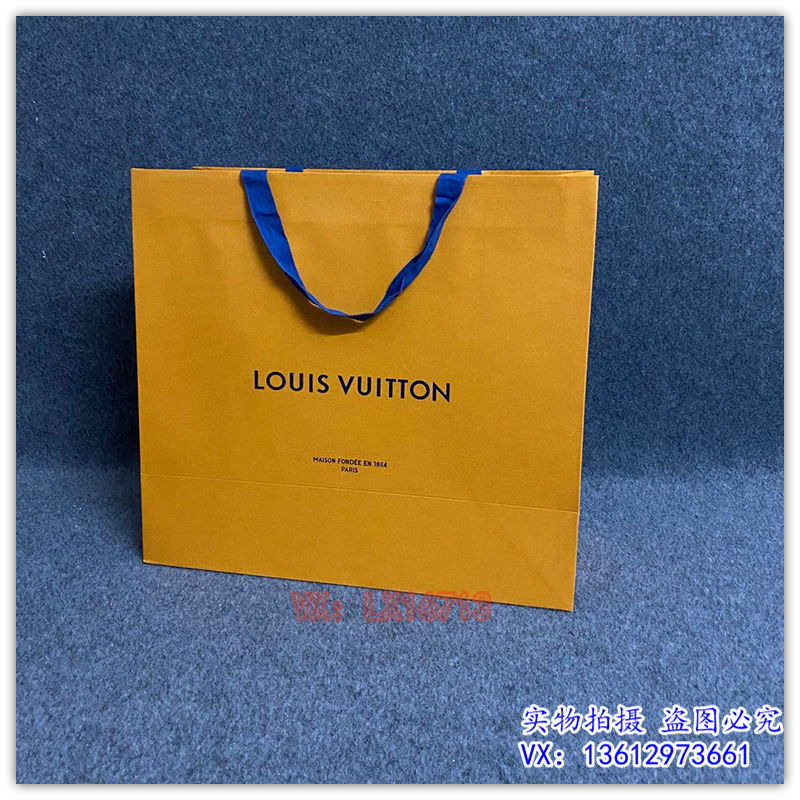 Original Large Horizontal Bagspecial counter original edition LV high-grade paper bag packing Bag belt clothes scarf wallet Dustproof bag Gift bag Gift box
