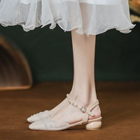 Сетчатые сандалии, летняя модная обувь из жемчуга, 2023 года