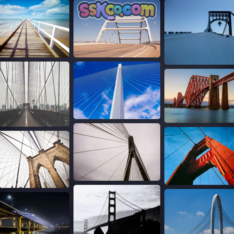 大桥高架桥铁路高铁插图照片风景壁纸高清4K摄影图片设计背景素材