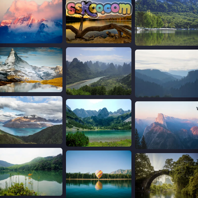 自然风景高山湖泊插图照片电脑壁纸高清4K摄影图片设计背景素材