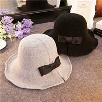 Демисезонная элегантная шапка с бантиком, складная солнцезащитная шляпа, в корейском стиле