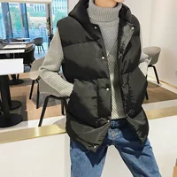 Mùa thu và mùa đông nam xuống áo vest cotton trùm đầu áo không tay cotton giản dị áo khoác sinh viên Hàn Quốc áo ba lỗ tanktop nam