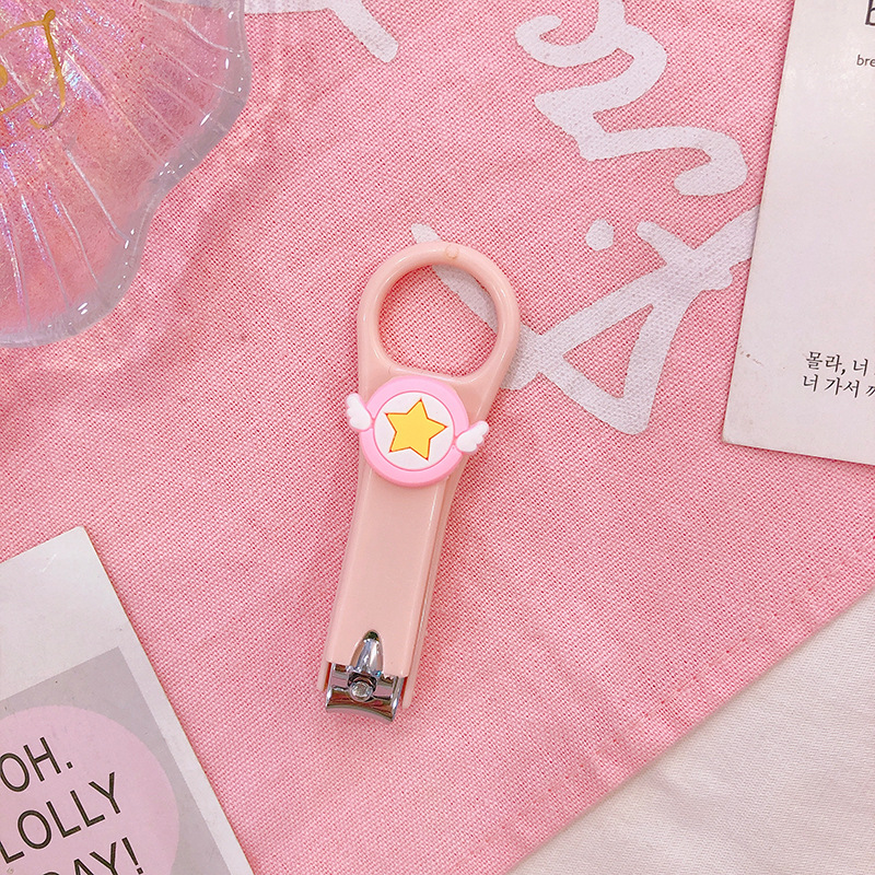 Five Pointed Star FoundationCartoon Nail clippers girl student lovely originality baby baby girl Single pack children trumpet Portable nail cutters