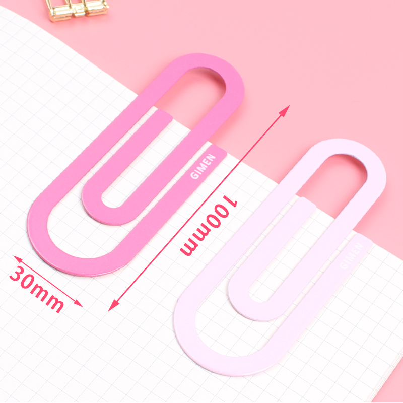 Large Rose Pinkmulti-function originality paper clip colour Binding needle box-packed Large paper clip Stationery Pin to work in an office Paper clip