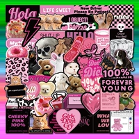 Корейский стиль чернила розовый коллаж Love Love Leopard Pattern BlackPink Color Stick