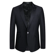 Bộ đồ nam trẻ trung màu đen siêu mỏng kinh doanh phù hợp với quầy hàng mùa thu đích thực YTTN25078AAS - Suit phù hợp