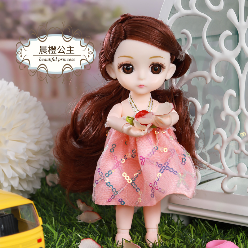 Huang Jue chúa Barbie cô gái đồ chơi búp bê váy phù hợp với mô phỏng vải nhỏ đơn tinh tế món quà sinh nhật Đồ chơi búp bê
