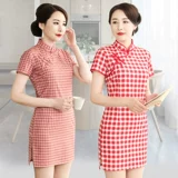 Летнее платье, приталенная юбка, ретро ципао, 2020 года, с акцентом на бедрах