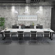 Bàn ghế văn phòng bàn hội nghị bàn dài bàn đơn giản hiện đại đào tạo bàn dài thanh hình bàn họp - Nội thất văn phòng