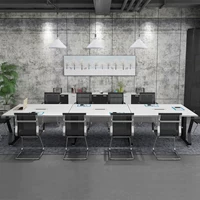 Bàn ghế văn phòng bàn hội nghị bàn dài bàn đơn giản hiện đại đào tạo bàn dài thanh hình bàn họp - Nội thất văn phòng ghế văn phòng giám đốc