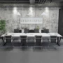 Bàn ghế văn phòng bàn hội nghị bàn dài bàn đơn giản hiện đại đào tạo bàn dài thanh hình bàn họp - Nội thất văn phòng ghế văn phòng giám đốc