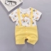 Baby nửa tay áo cotton mùa hè mỏng bé mùa hè tay ngắn romper romper quần áo sơ sinh cho bé mùa hè - Áo liền quần đồ bơi cho bé gái Áo liền quần