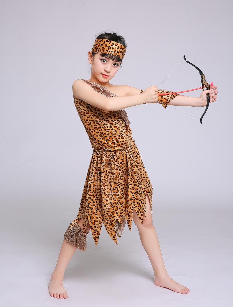 Leopard Hunter Achildren stage pantomime Snow White And Seven Dwarfs clothing Magic mirror prince queen adult Performance clothes