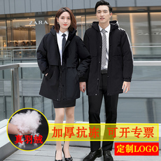 Пуховик на заказ 羽绒服职业装定制logo员工冬季外套酒店4s店工作服女工装加厚保暧