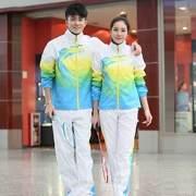 Trang phục thể thao đồng đội quốc gia Trung Quốc mùa xuân và mùa thu phù hợp nam nữ võ thuật Taiji Taekwondo đấu kiếm xuất hiện dịch vụ quốc gia phù hợp - Thể thao sau