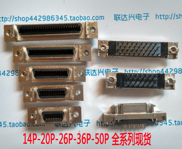 Đầu nối SCSI 14P 20P 26P 36P 50P Chân thẳng 180 độ Ổ cắm nữ có rãnh Đầu nữ Loại CN