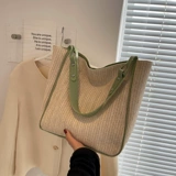 Летняя соломенная вместительная и большая сумка через плечо, небольшая дизайнерская плетеная сумка на одно плечо, коллекция 2022, в западном стиле