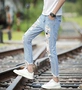 Của nam giới chín điểm jeans nam Hàn Quốc phiên bản của xu hướng tự trồng chân 9 điểm quần tám điểm thư viện 8 junior học sinh trung học trai quần quần áo nam hàng hiệu