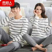 Bộ đồ ngủ cotton nam cực dài tay mùa thu đông nam và nữ