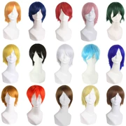 Cos Anime Chống Cong Vênh Đa Năng 30CM Tóc Giả Cosplay Tóc Ngắn MSN Mặt-Thu Nhỏ Màu Người Mịn Tóc tóc Ngắn
