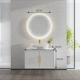 Tủ phòng tắm kết hợp ánh sáng sang trọng phiến đá tích hợp chậu phòng tắm chậu rửa chậu rửa mặt gương thông minh
