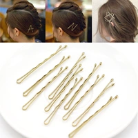Универсальная золотая волнистая японская заколка для волос, ретро челка, простой и элегантный дизайн