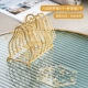 [7 -Piece Set] Golden Foil Cushion Hexagon*6+полка