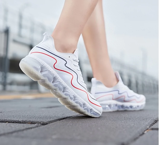 Li Ning nam và nữ 2019 bước đơn độc mới gió đầy đủ đệm khí lòng bàn tay hấp thụ sốc chạy thể dục giày thường ARHP119 154 - Dép / giày thường